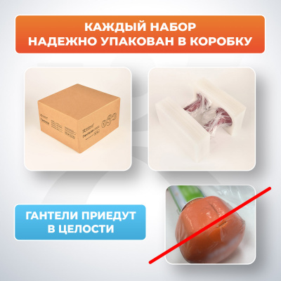 Гантели с неопреновым покрытием, 2х4 кг